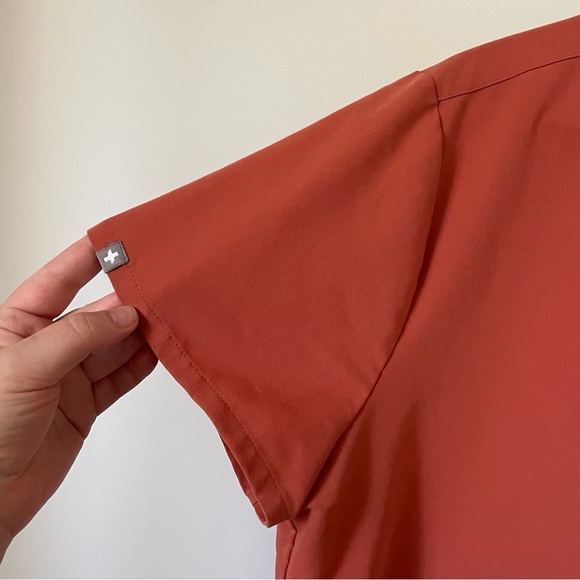 Figs Catarina One-Pocket Scrub Top Orange Size XXL Petite - Picture 2 of 6